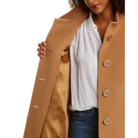 Cinzia Rocca Icons Wool Cashmere Coat Camel 8 - Picture 3 of 12